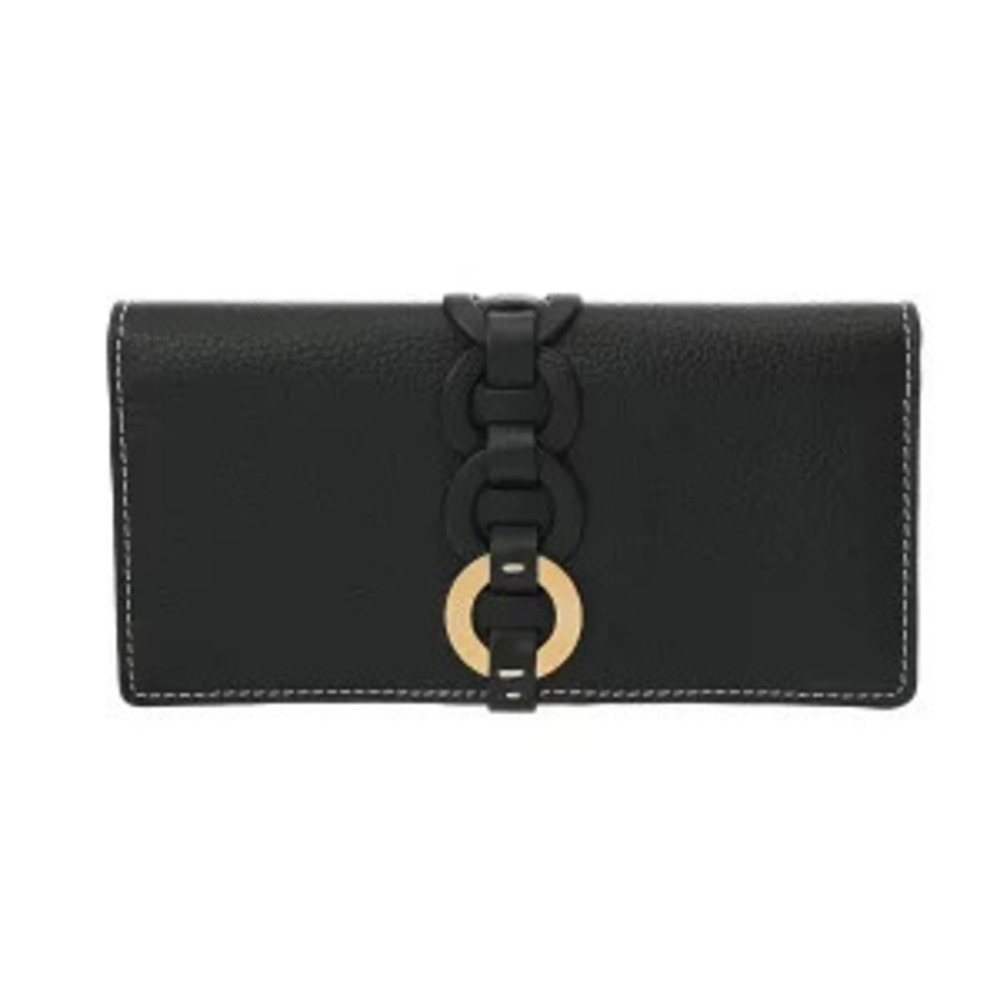 Chloe Daryl Long Wallet Black Calfskin